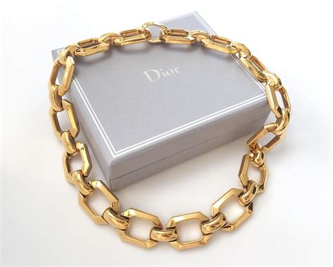 dior necklace real gold|vintage dior necklace gold.